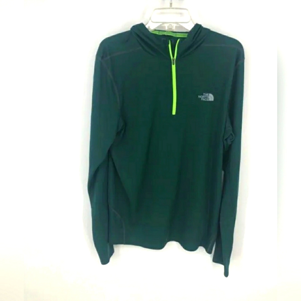The North Face Flashdry Green Hooded Shirt - Size Medium Men's